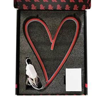 Amped & Co Heart LED Neon Light - Vibrant Home Decor