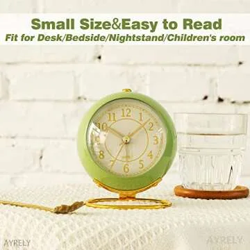 Stylish Ayrely Battery Operated Desk Alarm Clock for Your Space