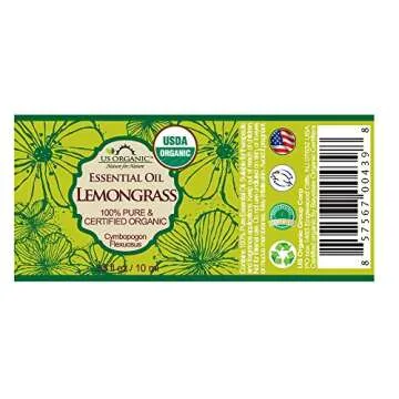 US Organic Lemongrass Essential Oil - 100% Pure & USDA Certified