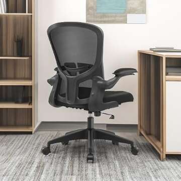 FelixKing Office Desk Chairs, Ergonomic PC Desk Chair with Wheels, Adjustable Lumbar Support and Hei...