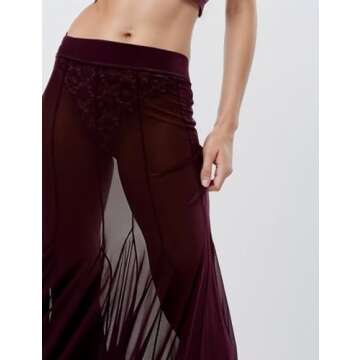 Gihuo Women’s Sheer Mesh Tulle Maxi Skirt for Summer