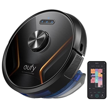 eufy X8 Hybrid, Robot Vacuum and Mop Cleaner with iPath Laser Navigation, Twin-Turbine Technology ge...