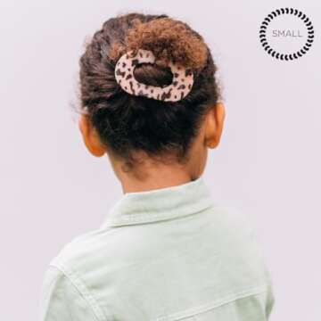 TELETIES - Small Flat Round Clip - Strong Grip, Bendable Teeth, Comfortable Curved Design - For Lying Down, Yoga, Driving & More - Ideal for Thin-Medium Hair - For All Hair Textures - Blonde Tortoise