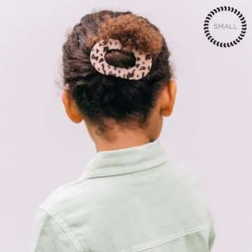 TELETIES - Small Flat Round Clip - Strong Grip, Bendable Teeth, Comfortable Curved Design - For Lying Down, Yoga, Driving & More - Ideal for Thin-Medium Hair - For All Hair Textures - Blonde Tortoise