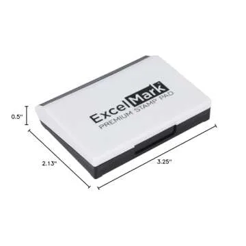 ExcelMark Ink Pad for Rubber Stamps 2-1/8" by 3-1/4" - Black