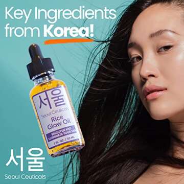 SeoulCeuticals Rice Bran Oil - Korean Skin Care Facial Glow Oil With Squalane & Vitamin E - Cruelty ...