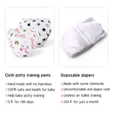 Toddler Girls Training Pants 4-Pack - Comfortable & Cute