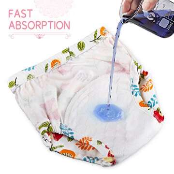 Toddler Girls Training Pants 4 Pack,Baby Girls Cotton Training Underwear,Potty Training Underwear Girls MUL 2T