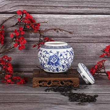 Elegant Blue and White Ginger Jar for Home Decor