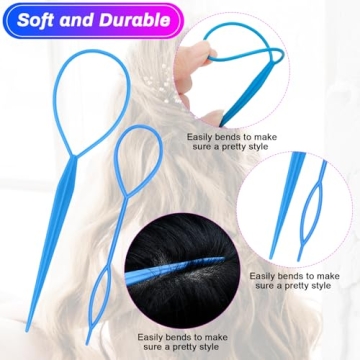 AHIER Topsy Tail Hair Accessory Kit for Creative Styling