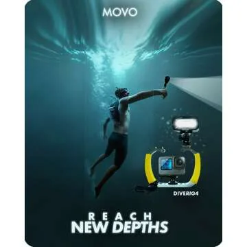 Movo DiveRig4 - Waterproof Diving Rig with LED Light
