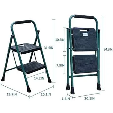 HBTower 5FT Folding Step Stool - Safe & Versatile
