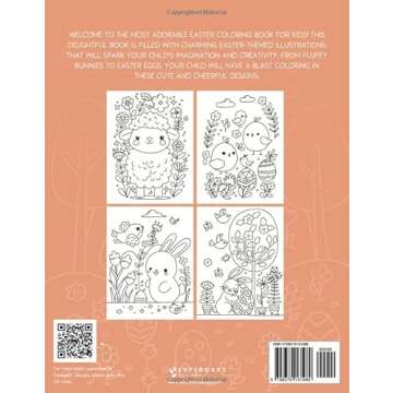 Cute Easter Coloring Book for Kids: Fun Kids Easter Basket Stuffer and Gift for Toddler Boys and Gir...