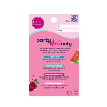 eos Party Vibes Lip Balm 4-Pack for All-Day Moisture