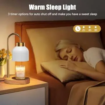 seenlast Candle Warmer Lamp with 2 Bulbs, Candle Warmer with Dimmer Adjustable Height,Mothers Day Gifts,Electric Wax Warmer Vintage Home Decor,2/4/8H Timer,Wax Melt Warmer for Scented Jar Candles