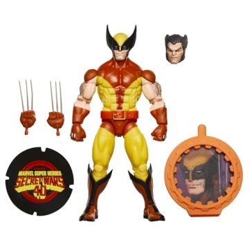 Marvel Legends Series Wolverine, X-Men Retro Comics Secret Wars Collectible 6 Inch Action Figure wit...
