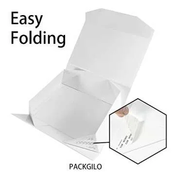 PACKGILO White Extra Large Gift Box with Magnetic Lid
