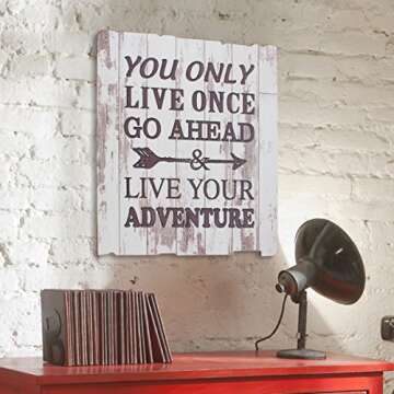 Stonebriar Live Your Adventure Wall Art for Home Decor