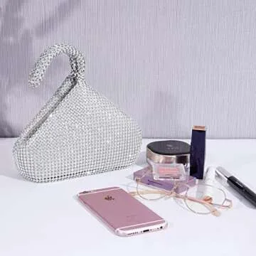 Desy & Feeci Rhinestone Evening Clutch for Weddings