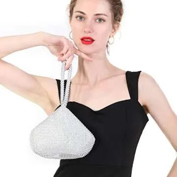 Desy & Feeci Rhinestone Evening Clutch for Weddings