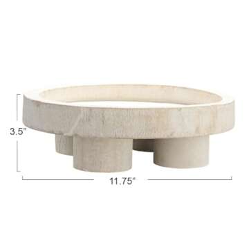 Bloomingville Paulownia Wood Pedestal Tray