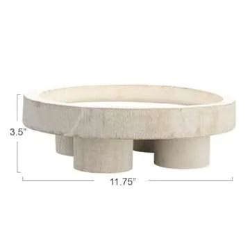 Bloomingville Paulownia Wood Pedestal Tray