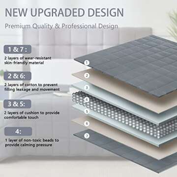 Weighted Blanket Kids (10lbs, 40"x60" Throw Size) - Cooling and Breathable Heavy Blanket for 80-120lbs with Premium Glass Beads - Soft Thick Blanket for All-Season Sleeping Comfort - Grey