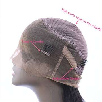 Enoya Hair 360 Silk Top Lace Frontal Loose Wave Human Hair Wigs-Glueless 180% Density Brazilian Virgin Remy Wigs with Baby Hair (20", 360 Lace Frontal Wig Loose Wave)