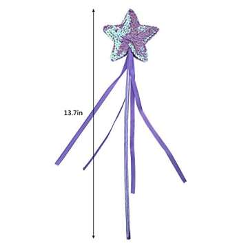 PPXMEEUDC Princess Wand Kit: Star & Butterfly Wands for Magical Play