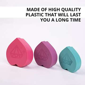 6PCS Heart Diamond Sorting Trays for DIY Crafts