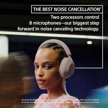 Sony WH-1000XM5 The Best Wireless Noise Canceling Headphones, Auto NC Optimizer, 30-Hour Battery, Al...