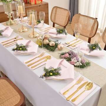 Eychei Satin Napkins - Luxury 50-Pack for Events, Parties