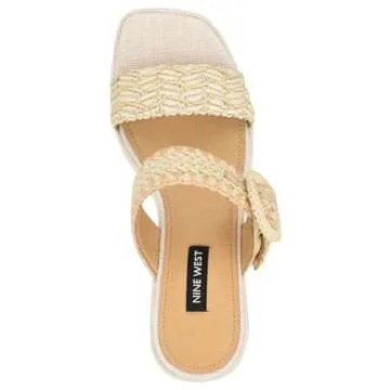 Stylish Nine West Women's EMEREY Heeled Sandal - Natural 110
