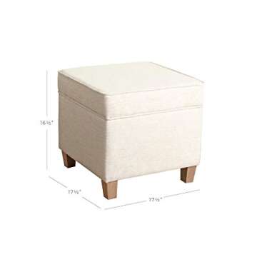 Homepop Classic Square Ottoman with Storage for Any Room