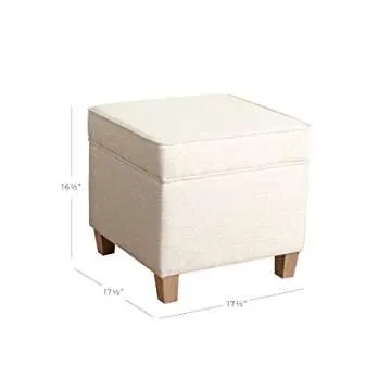 Homepop Classic Square Ottoman with Storage for Any Room