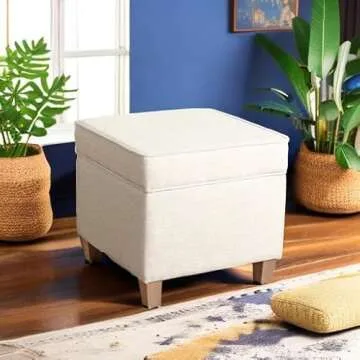 Homepop Classic Square Ottoman with Storage for Any Room
