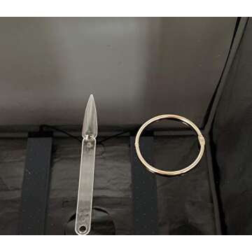 2 Sets 100 Tips Fan Shape Plastic Nail Art Tips Display Polish Board Display Practice Sticks with Metal Split Ring Holder (Clear Color)