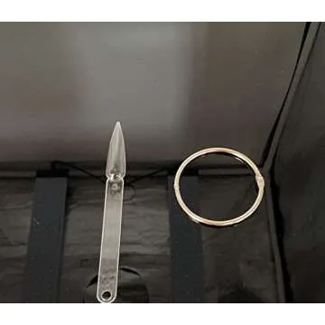 2 Sets 100 Tips Fan Shape Plastic Nail Art Tips Display Polish Board Display Practice Sticks with Metal Split Ring Holder (Clear Color)