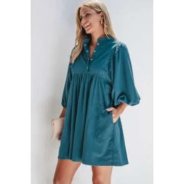 Womens Corduroy Mini Dress for All Occasions - Chic & Comfortable