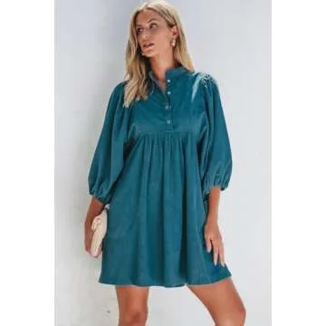 Womens Corduroy Mini Dress for All Occasions - Chic & Comfortable
