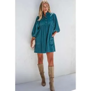 Womens Corduroy Mini Dress for All Occasions - Chic & Comfortable