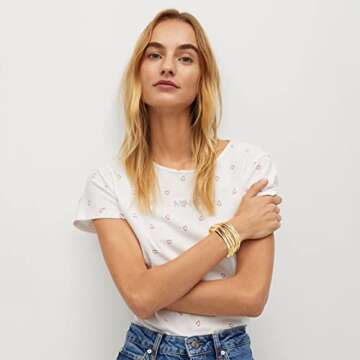 YBMYCM Chunky Gold Cuff Bracelet for Women Gold Line Web Wrist Cuff Bangle Bracelet Fashion Costume ...