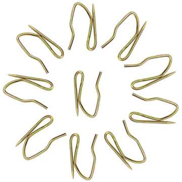 58 Pcs Metal Curtain Hooks, Nydotd Rustproof Metal Hooks Heavy-Duty Offset Pin-On Drapery Hooks for Window Curtain, Door Curtain and Shower Curtain (Vintage Bronze, 1 inch)