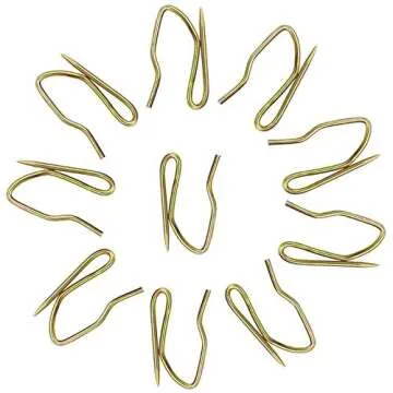 58 Pcs Metal Curtain Hooks, Nydotd Rustproof Metal Hooks Heavy-Duty Offset Pin-On Drapery Hooks for Window Curtain, Door Curtain and Shower Curtain (Vintage Bronze, 1 inch)