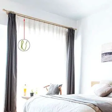 58 Pcs Metal Curtain Hooks, Nydotd Rustproof Metal Hooks Heavy-Duty Offset Pin-On Drapery Hooks for Window Curtain, Door Curtain and Shower Curtain (Vintage Bronze, 1 inch)