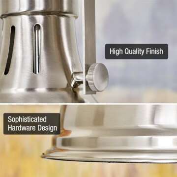 Kira Home Belle 15" Modern Industrial Pendant Light, Adjustable Hanging Height, Brushed Nickel Finis...