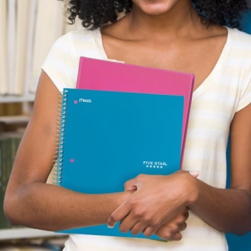 Five Star Spiral Notebooks 4 Pack Durable & Colorful