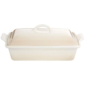Le Creuset Stoneware Heritage Casserole, 4qt, Meringue