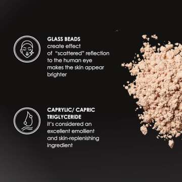 Rodial Glass Powder Mini 0.10oz., Skin Perfecting Loose Face Powder, Creamy Formula for a Natural Luminosity Glow, Finishing Powder for a Flawless Skin Look, Setting Powder