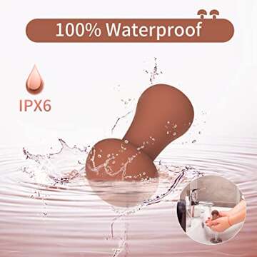 MaeDouy Mushroom Shaped Shoulder & Neck Electric Massager - Waterproof Personal Handheld Cordless Po...